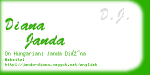 diana janda business card